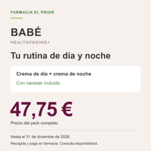 Pack BABÉ HealthyAging+: crema de día y de noche con neceser por 47,75 euros